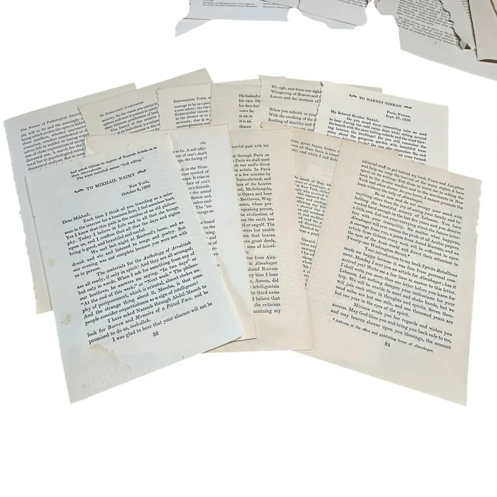 Authentic Vintage Paper Ephemera Book Page Lot